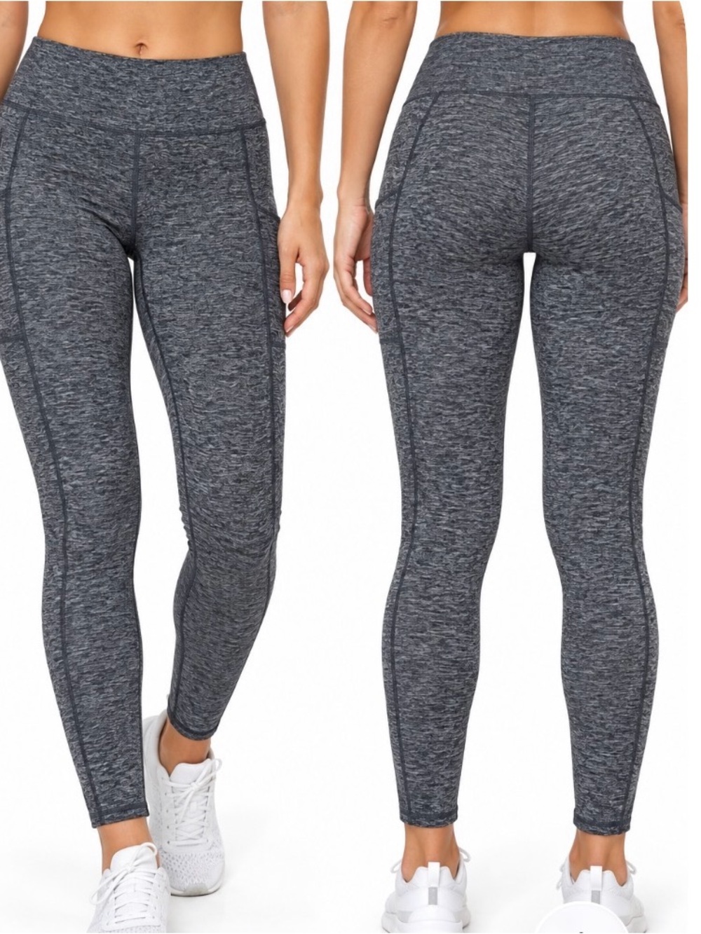 Aerie Chill Play Move High-Waist Gray Active Leggings Athletic Workout SZ LG
